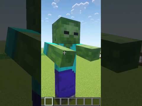 ساخت زامبی گنده در ماینکرافت! #shorts