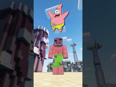 ماینکرافت ولی من تبدیل به پاتریک شدم😂 #shorts