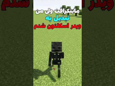 ماینکرافت ولی من تبدیل به ویدر اسکلتون شدم! #shorts