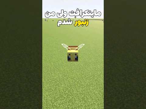 ماینکرافت ولی من تبدیل به زنبور شدم! #shorts