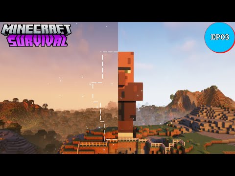 برای تشکر از ویلیجرام یه مجسمه بزرگ براشون ساختم😎🔥MINECRAFT SURVIVAL 1.20 EP03