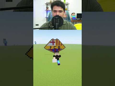 ساخت لوگوی بارسلونا در ماینکرافت! #shorts