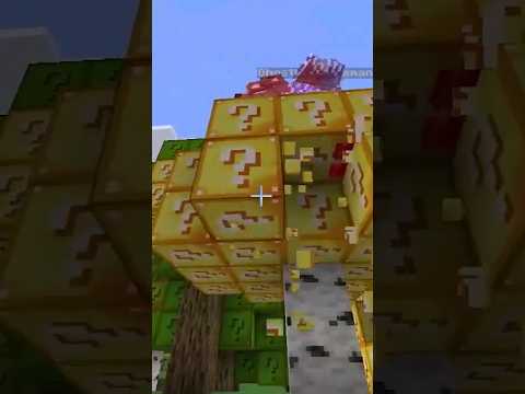 ماینکرافت ولی برگ های درخت ها تبدیل به لاکی بلاک شده! #shorts