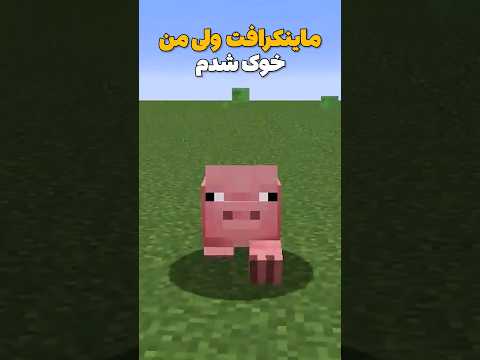 ماینکرافت ولی من تبدیل به خوک شدم! #shorts