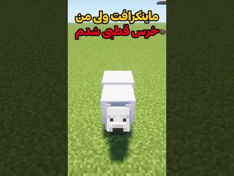 ماینکرافت ولی من تبدیل به خرس قطبی شدم! #shorts
